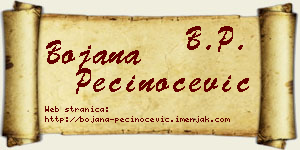 Bojana Pečinoćević vizit kartica